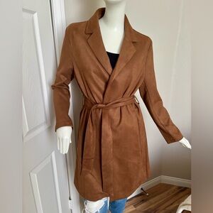 Tahari Tan Belted Trench Coat